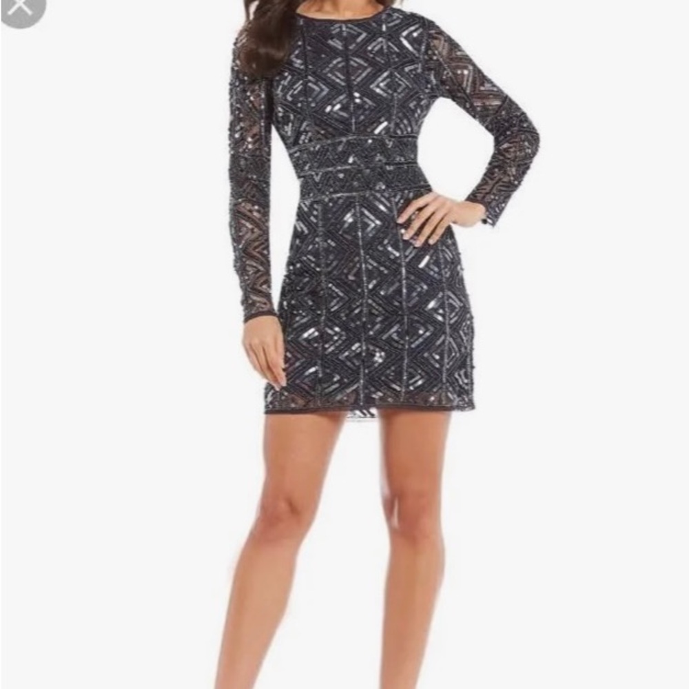 Giani Bini Black Mini Dress sequin Sasha 10